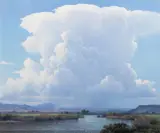 Michael Stack, Morning Cloud Over the Rio Grande, oil on canvas