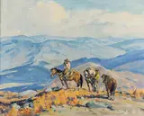 Marjorie Reed, Tightenin' the Pack, oil on canvas