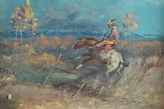 Ace Powell, Spooked, oil on canvas
