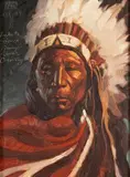 Michael Cassidy, Lakota Sioux Tongue River Country, oil on canvas