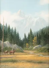Gene Speck, Bighorn Mountains, oil on board