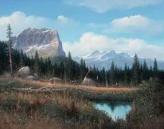 Gene Speck, Rocky Mountains, oil on board