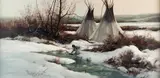 Hulan Fleming, Indian Maiden, oil on board