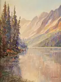 Hans Kleiber, Mountain Landscape, oil on board