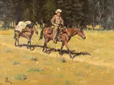 Fred Fellows, Supplying the Line Camp, oil on board