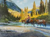 Ed DuRose, Pack Horse, acrylic on canvas