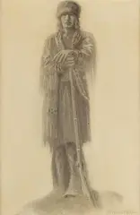 J. K. Ralston, Jim Bridger, Mountain Man, charcoal