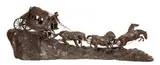 Stagecoach by Charles Marion Russell, bronze, offered Mar 2026