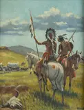The Intruders by C.K. Fray, oil on canvasboard, offered Mar 2026