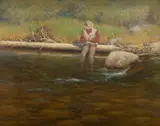 Scott Yeager, Front Row Seat, oil on board