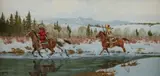 Ron Stewart, Winter Trouble, gouache