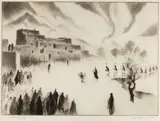 Gene Kloss, Dawn Dance Beginning, etching, drypoint and aquatint