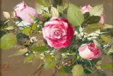 Robert A Johnson, Rose Bouquet II, oil on linen on board