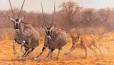 The Chase by Julia Nottsinger Rogers, oil on canvas, offered Mar 2026