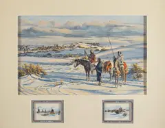 Jack Hines, Buffalo Season, gouache