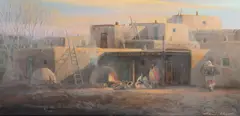 Charles Pabst, Taos Pueblo, oil on canvas