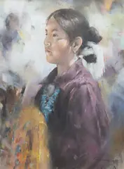 Dancer by Dee Toscano, pastel, offered Mar 2026