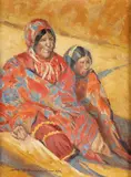 Mel Fillerup, Mother and Daughter, oil on canvas