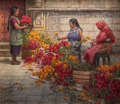 Scott Tallman Powers, Mercada Memories, oil on board