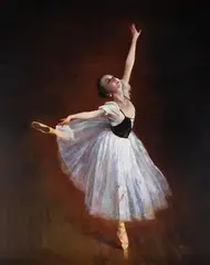 Jie Wei Zhou, Ballerina, oil on canvas