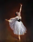 Jie Wei Zhou, Ballerina, oil on canvas