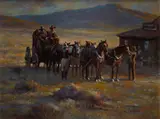 Ronald Crooks, Refreshments, oil on board