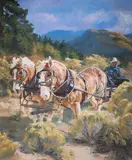 Lisa Delisi, Through the Chamisa, oil on canvas