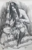 Flute Player by Hollis Williford, charcoal, offered Mar 2026