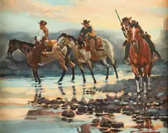 Gary Carter, On the Trail of Blackjack, oil on canvasboard
