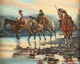 Gary Carter, On the Trail of Blackjack, oil on canvasboard