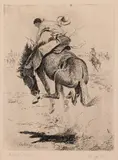William "Bill" Gollings, A Rough Voyage, etching Original pencil signature and
