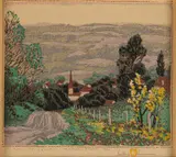 Gustave Baumann, Road to Town, woodcut print, 31/125
