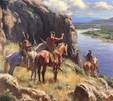 Don Oelze, From the Bluff They Watch, oil on canvas