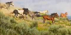 Tobias Sauer, Wild Hearts, oil on board