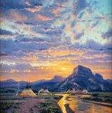 Randy Van Beek, On the River, oil on canvas