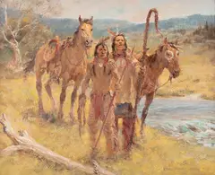 Charles Winfield Miller, Alerted, oil on canvas