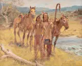 Charles Winfield Miller, Alerted, oil on canvas