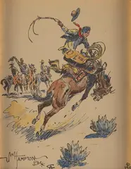 John Hampton, Stay With Him!, watercolor