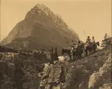 The Land Mark (Piegan), Glacier National Park by Roland W. Reed, photograph, offered Mar 2025