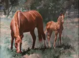 Oleg Stavrowsky, Staying Close, oil on canvas