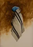 Morris Rippel, The Blue Scarf, watercolor
