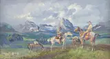 Ace Powell, Glacier Park Packers, oil on canvas