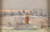 Ace Powell, Maiden's Chores, oil on canvas