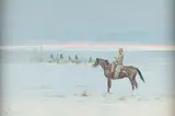 Ace Powell, Dawn Patrol on the Winter Range, oil on canvas