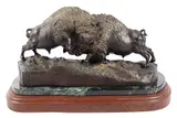 Fighting Bulls by John Louis Clarke, bronze, offered Mar 2025