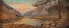 At Sunset by Ralph E. DeCamp, oil on canvas, offered Mar 2025