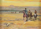 J. K. Ralston, Study of Custer's Lookout, oil on canvas