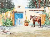 Michael Ewing, Summer in the Southwest, oil on board