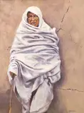 Peter Van Dusen, Old Man of Taos, oil on canvas