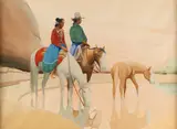 Canyon Couple by Gerard Curtis Delano, watercolor on paper, offered Mar 2025